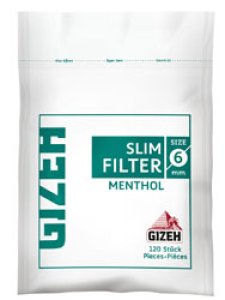 画像1: ギゼ　スリムフィルター メンソール GIZEH SLIM MENTHOL FILTERS (1)