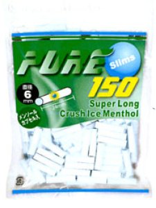 画像1: ピュア スリム・スーパーロングクラッシュアイス・メンソール・フィルター PURE IceCrush SLIMMENTHOL FILTER (1)