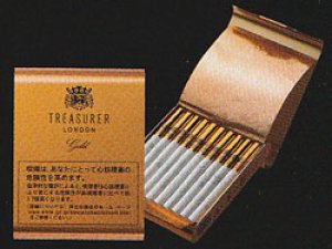 画像1: 紙巻きタバコ トレジャラー・プレミアム・ゴールド TREASURER GOLD　シガレット (1)