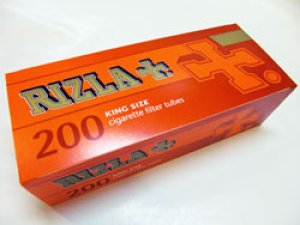 画像1: リズラ　フィルター付き　さや紙 RIZLA・KING SIZE Cigarette filter tubes 200 (1)